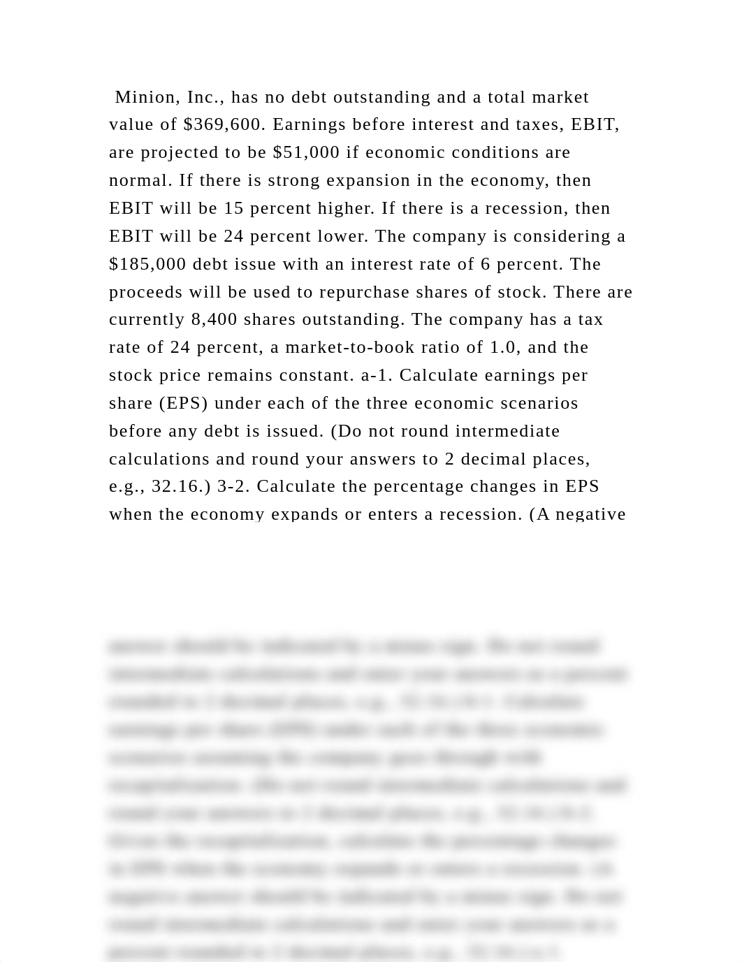 Minion, Inc., has no debt outstanding and a total market value of $36.docx_dl4wbysfcb6_page2