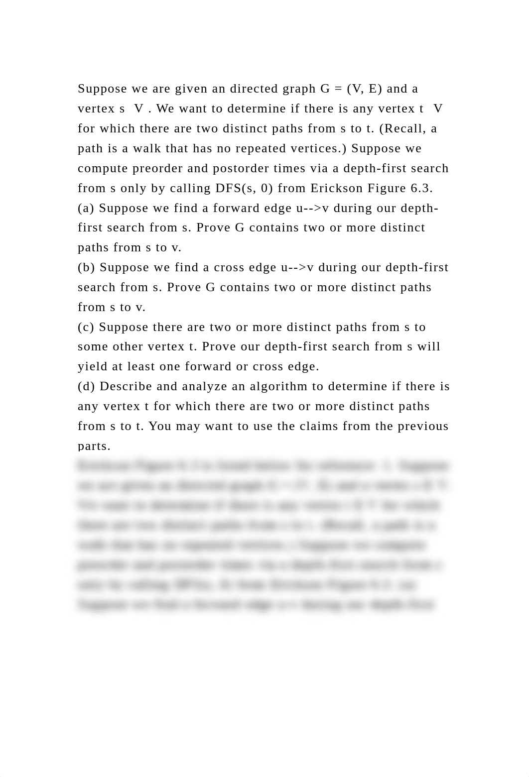 Suppose we are given an directed graph G = (V, E) and a vertex s  V .docx_dl55508zeun_page2