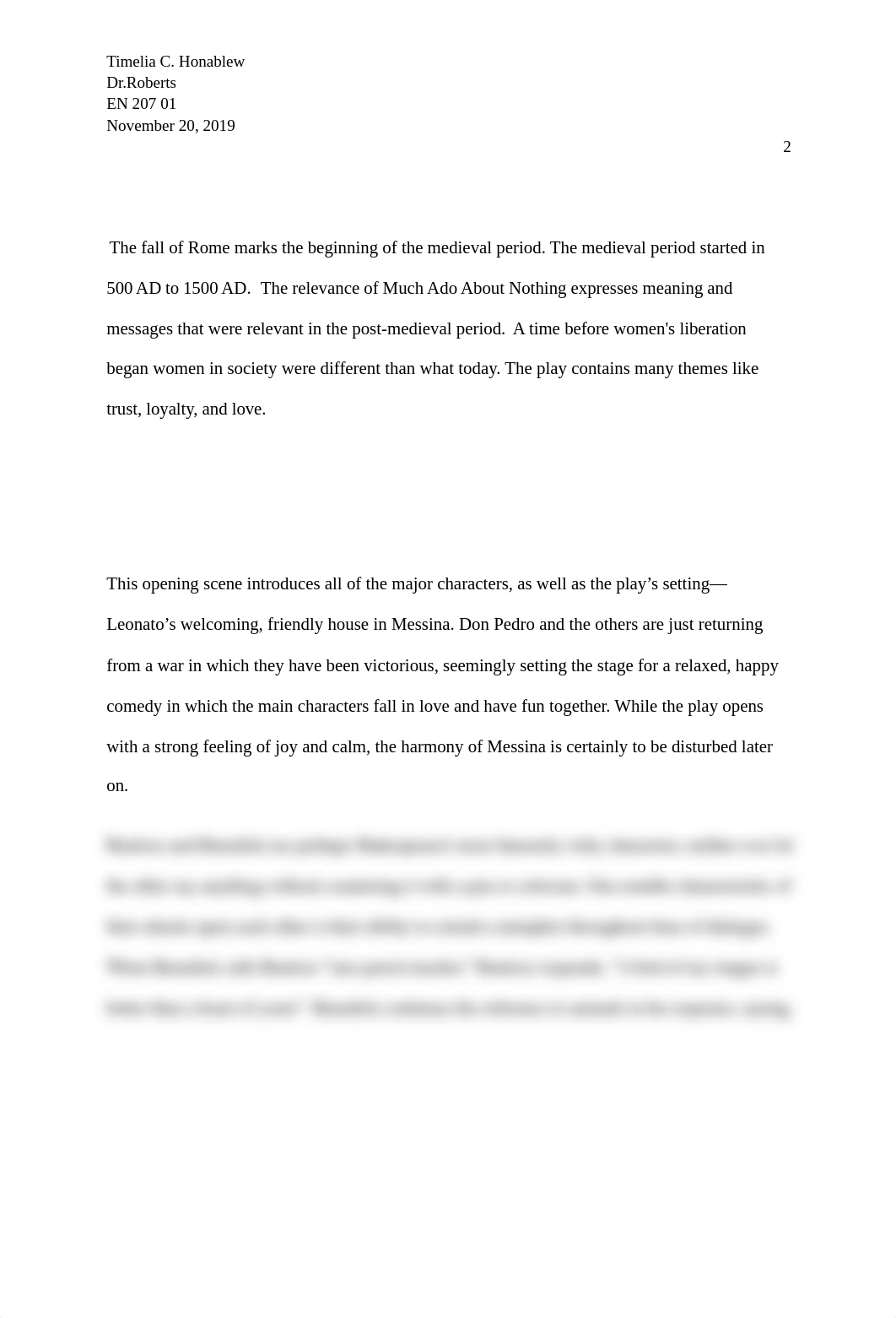 Short Research paper 2 ; William Shakespeare Much ado about nothing.edited.docx_dl58l6jzz88_page2