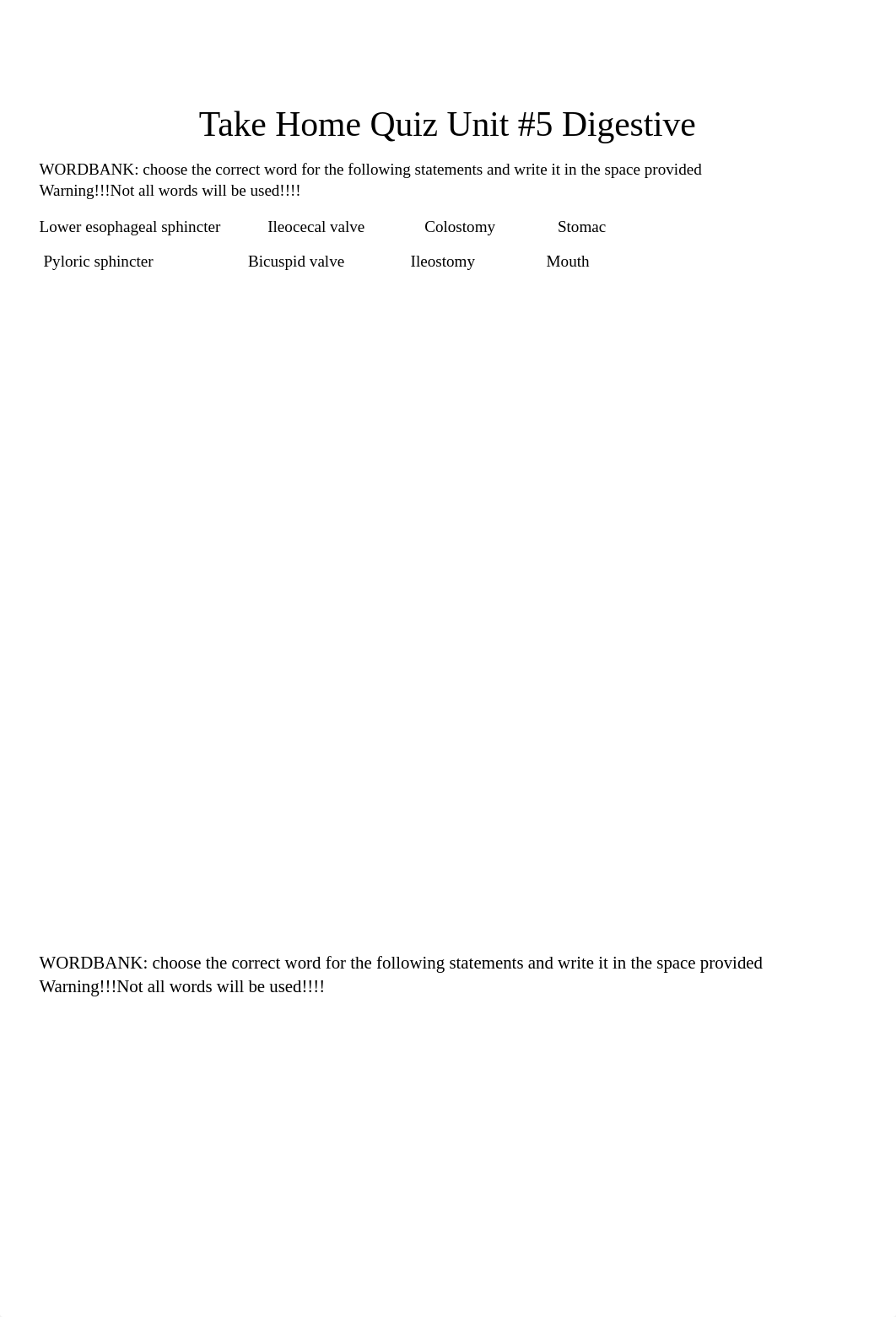 ANSWERS to Take home quiz unit #5 Digestive.docx_dl5rte58ohb_page1