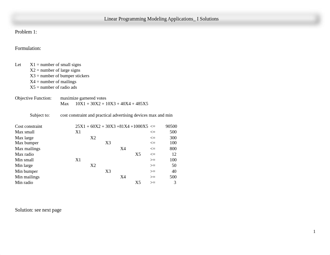 Linear Programming Modeling Applications_I Solutions (1).docx_dl66tbe6q20_page1