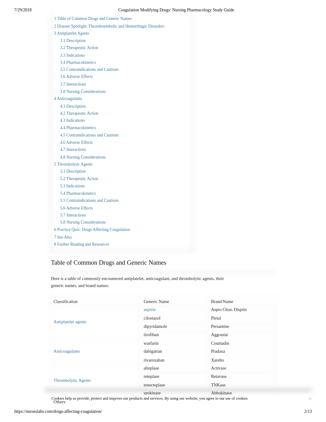 Coagulation Modifying Drugs Nursing Pharmacology Study Guide.pdf_dl67clvqf52_page2