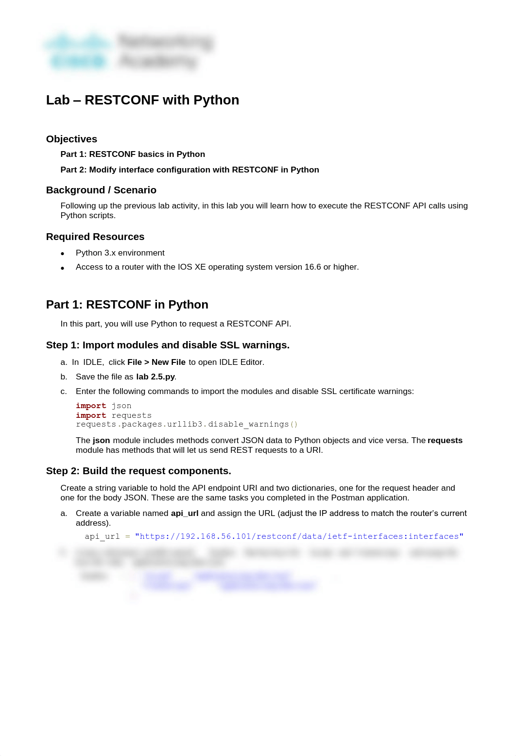 2.5 Lab - RESTCONF with Python.pdf_dl7bscixoqh_page1