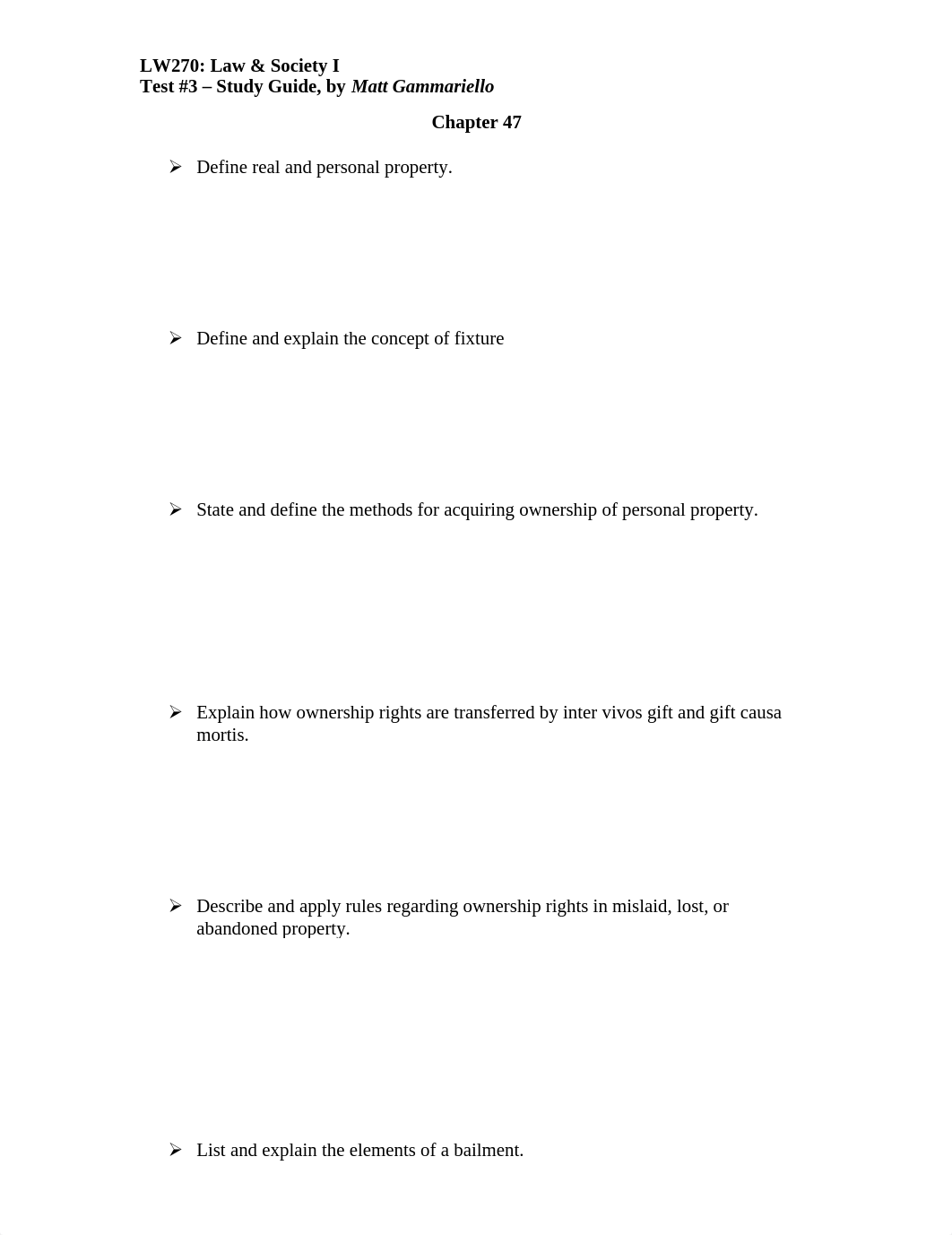 Test #3 Study Guide, by Matt Gammariello_dl7k28d8b5y_page1