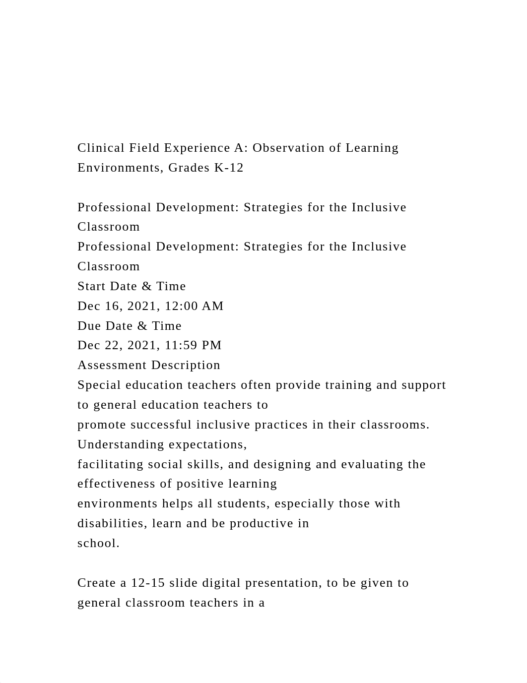 Clinical Field Experience A Observation of Learning Environme.docx_dl7nm6m5agd_page2