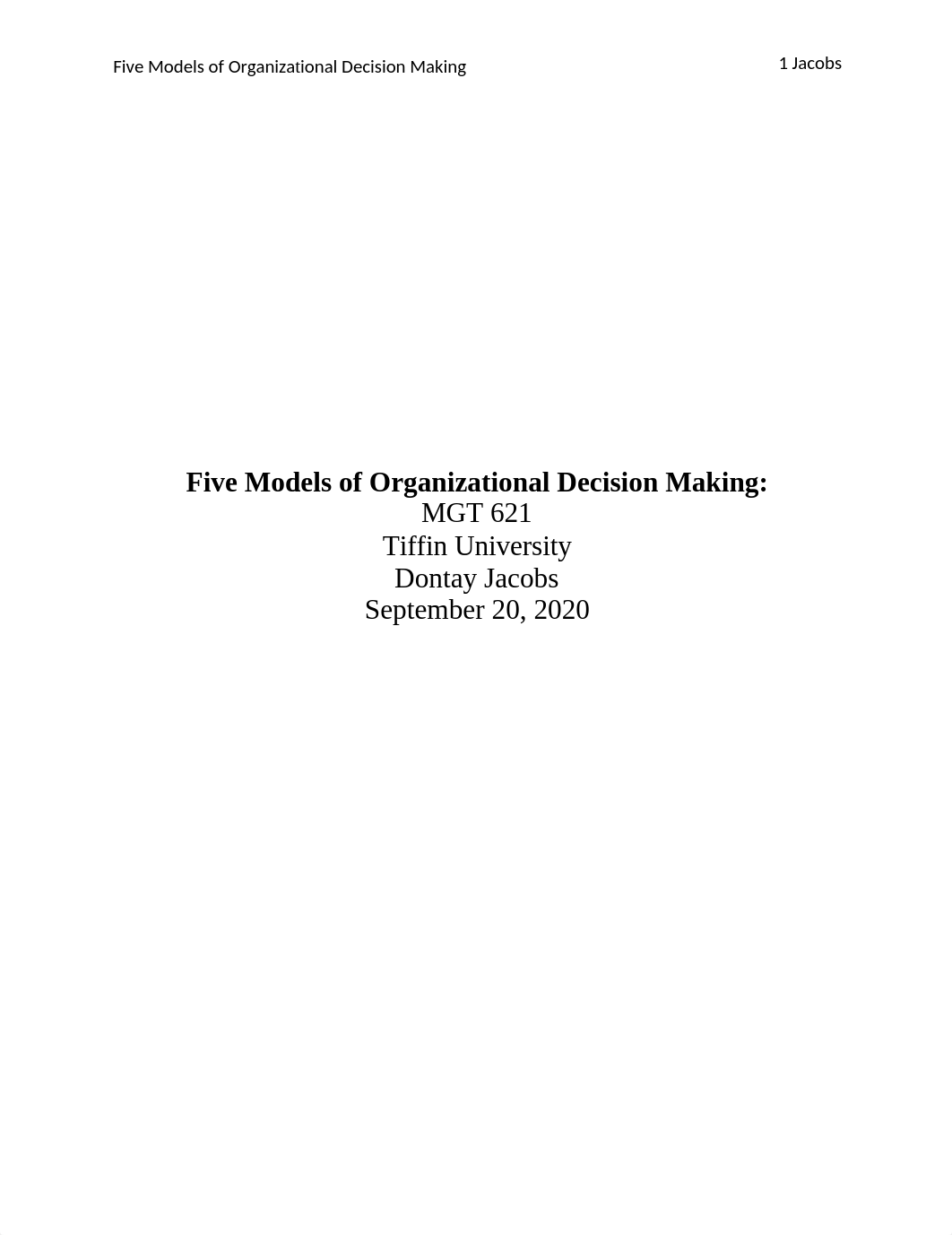 Five Models of Organizational Decision Making.docx_dl7nsrb204p_page1