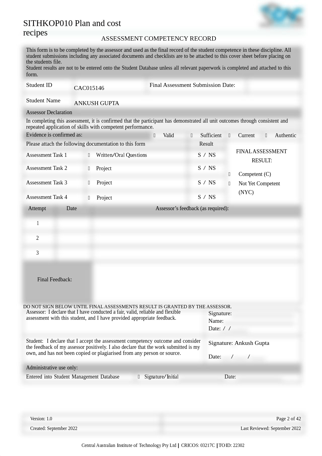 SITHKOP010_CAC Assessment Booklet.docx_dl7usfu6yth_page2