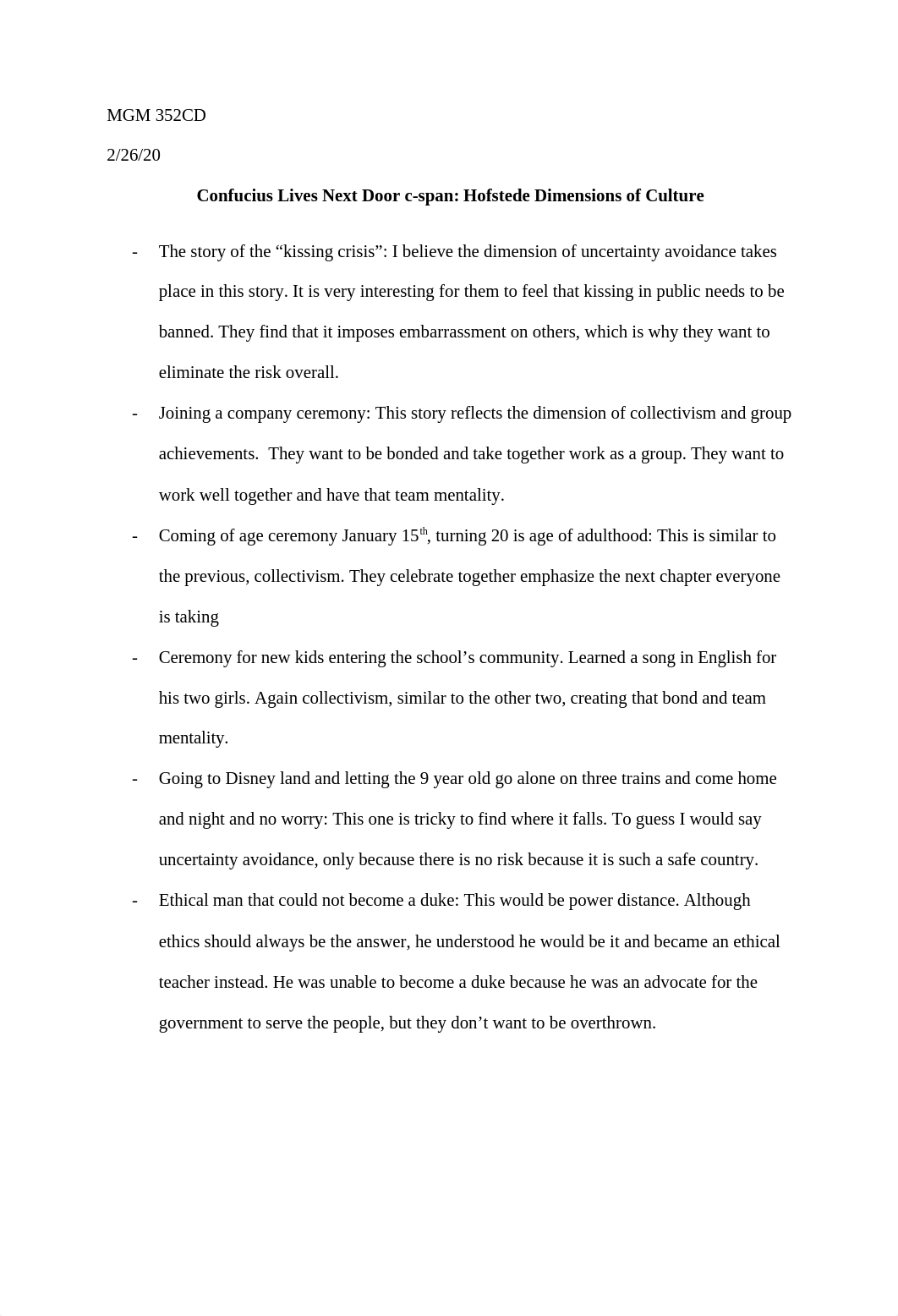 Confucius Lives Next Door c-span- Hofstede Dimensions of Culture  .docx_dl7vucui8pm_page1