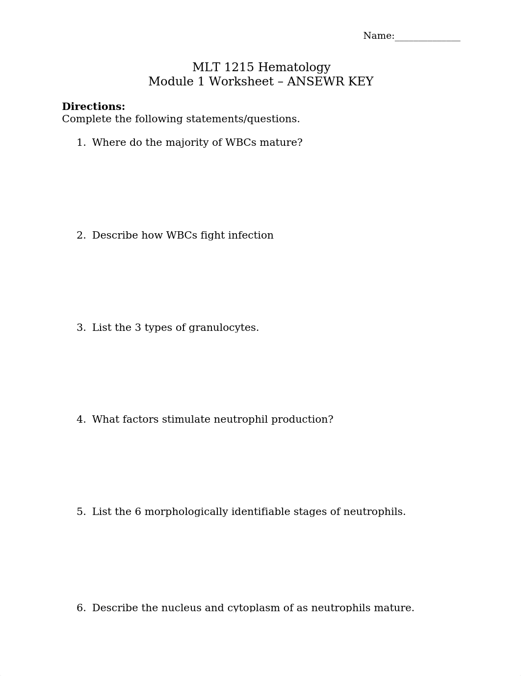 MLT 1215 Module 1 Worksheet ANSWER KEY.docx_dl7wl6xpanv_page1