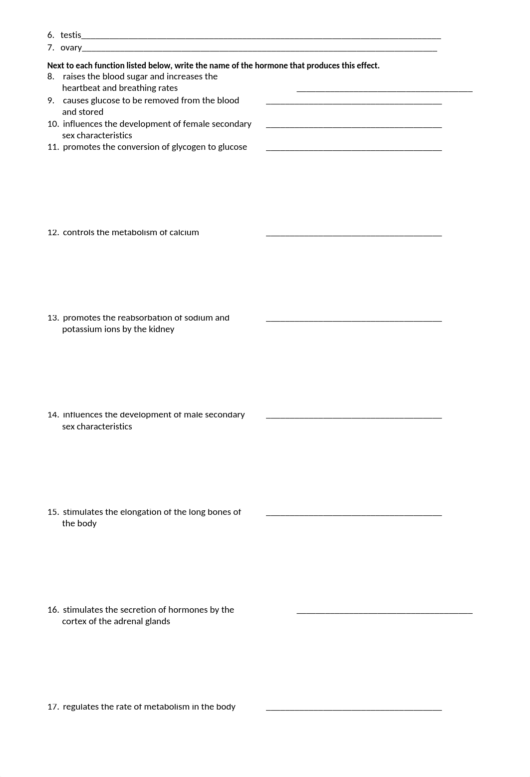 Hormones and the Endocrine System Worksheet.doc_dl7yalhen84_page2