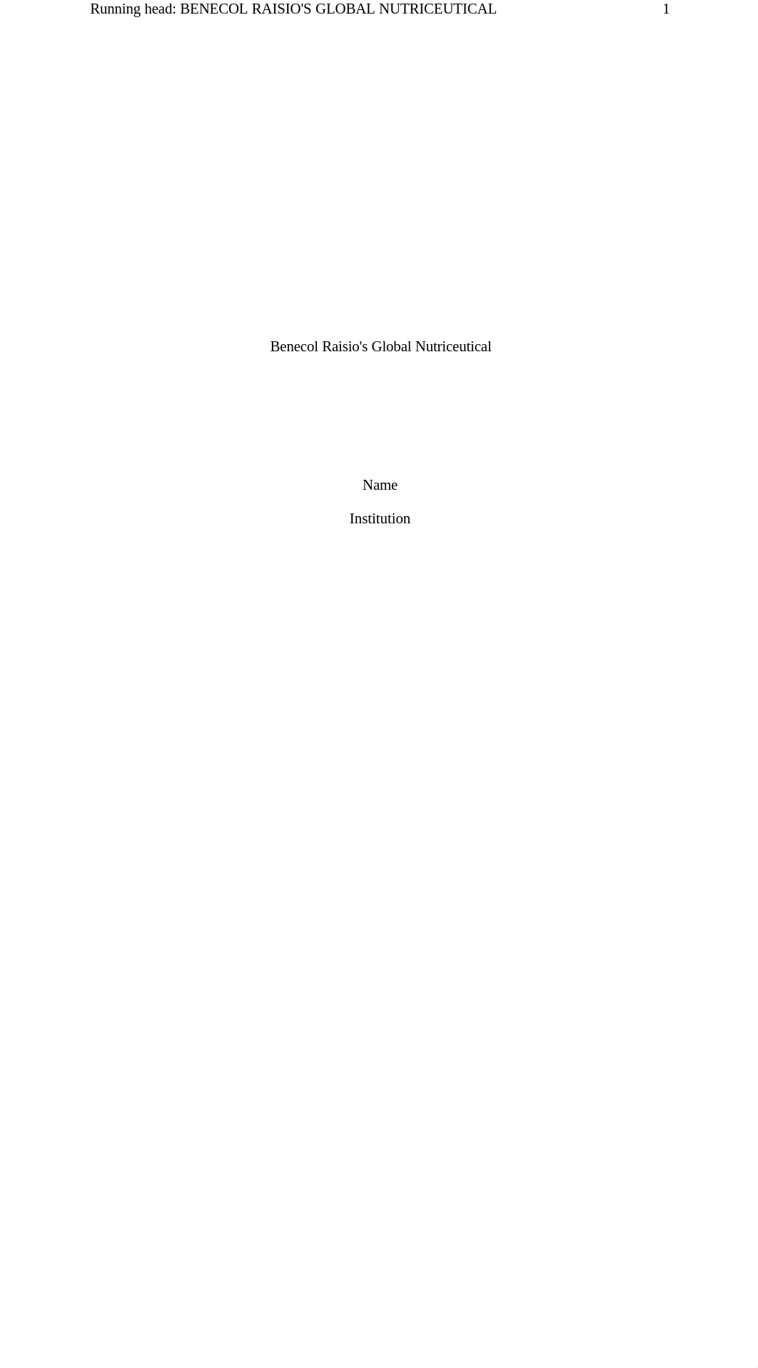 Benecol Raisio's Global Nutriceutical_dl7zrplxqcn_page1