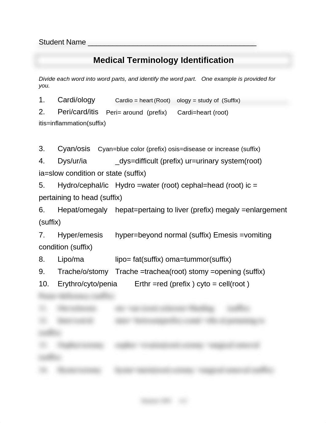 Medical Terminology Identification Worksheet (.doc_dl8endesgf1_page1