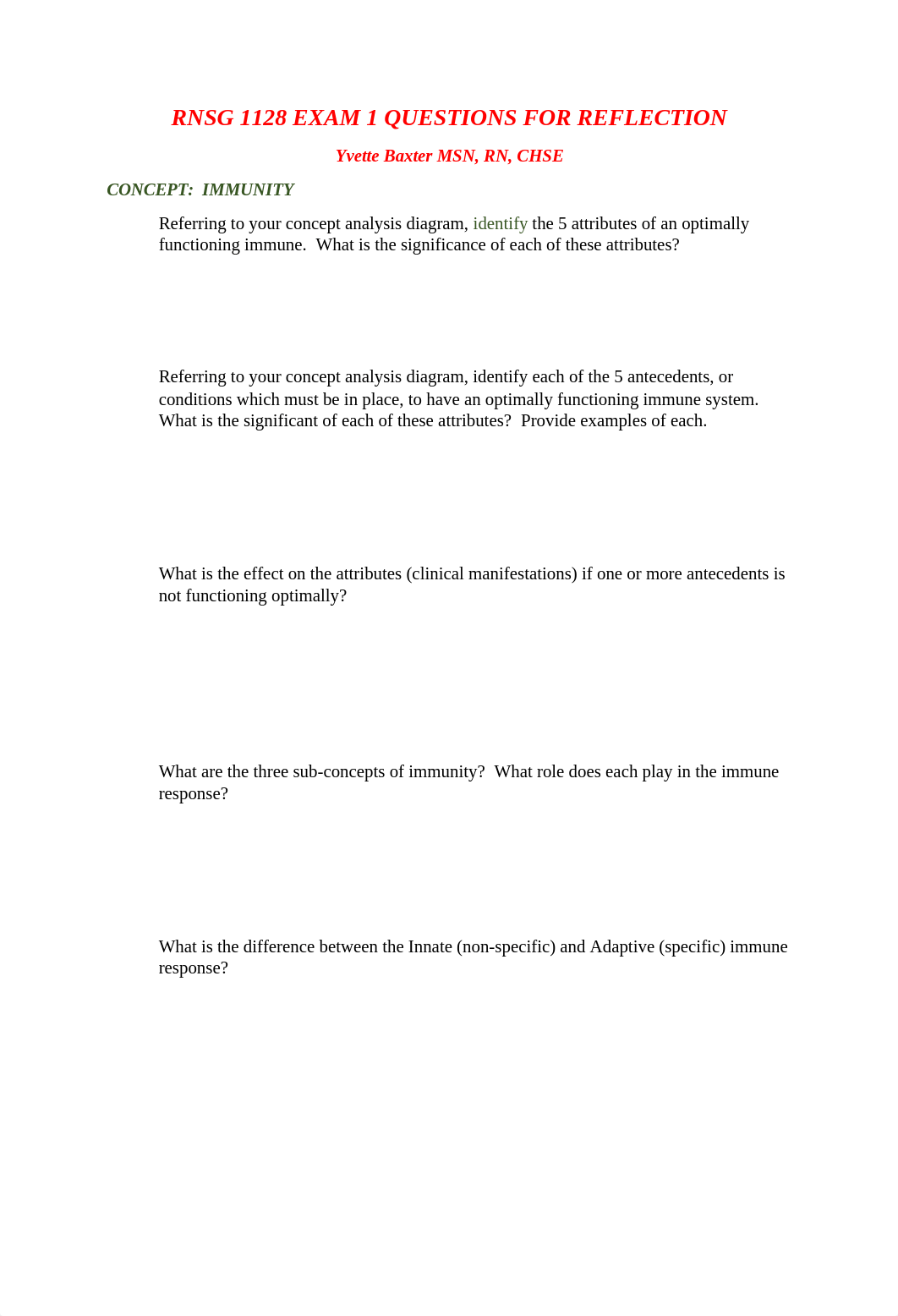 RNSG 1128 EXAM 1 QUESTIONS FOR REFLECTION - YBaxter.docx_dl8puls8ypz_page1