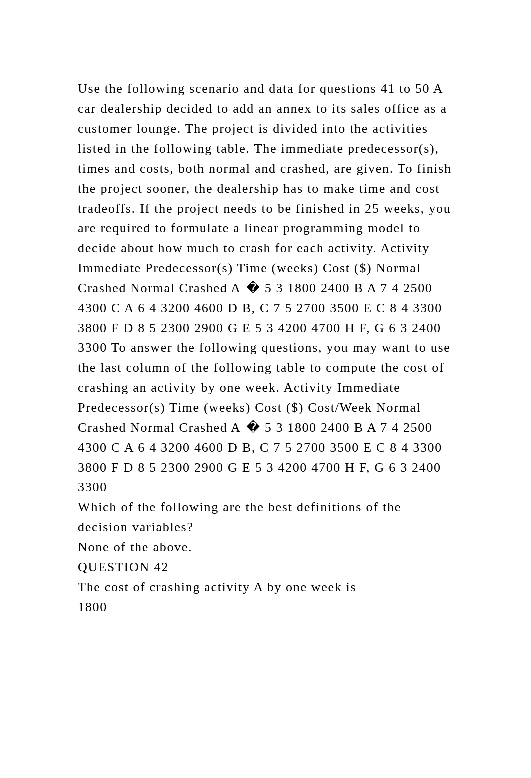 Use the following scenario and data for questions 41 to 50 A car dea.docx_dl91dxwmziq_page2