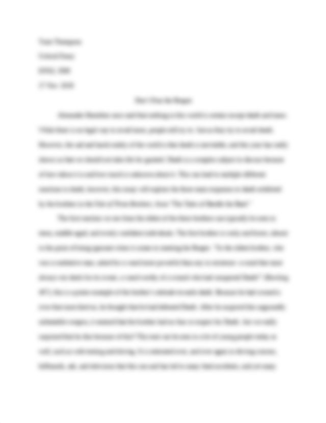 "Don't Fear the Reaper" Critical Essay - Torie Thompson.docx_dl9upa3ug69_page1