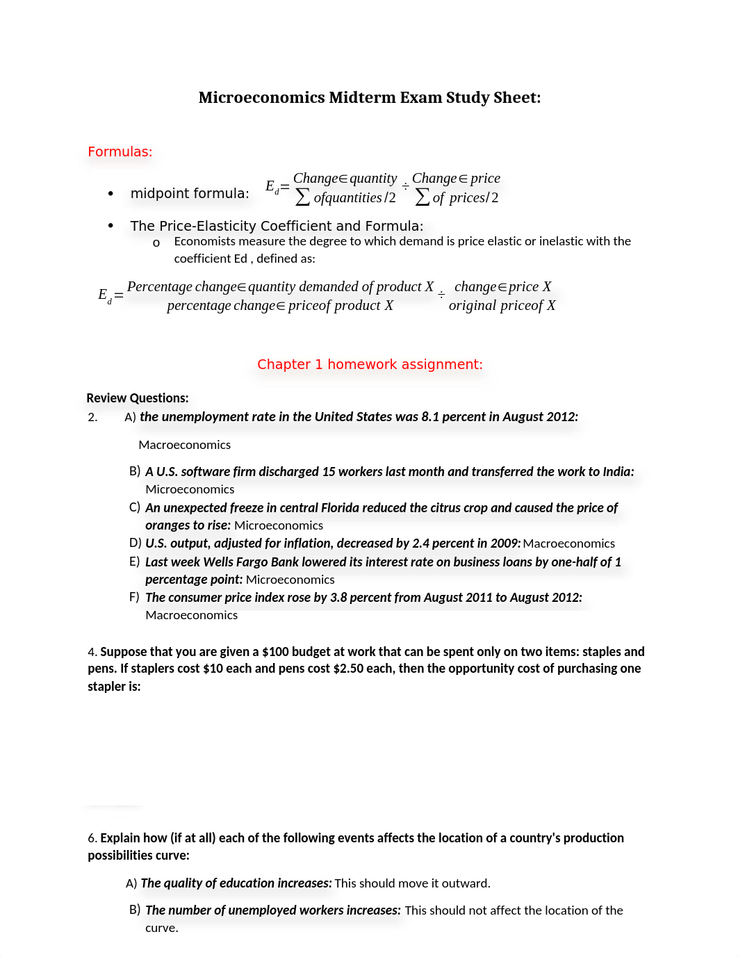 Microeconomics Midterm Exam Study Sheet_dla9ieft3na_page1