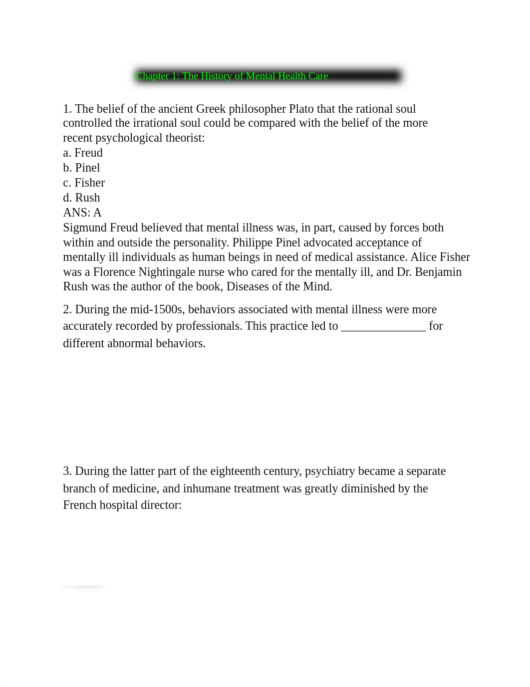 Ch, 1 The History of Mental Health Care Review.docx_dlak31on1nt_page1