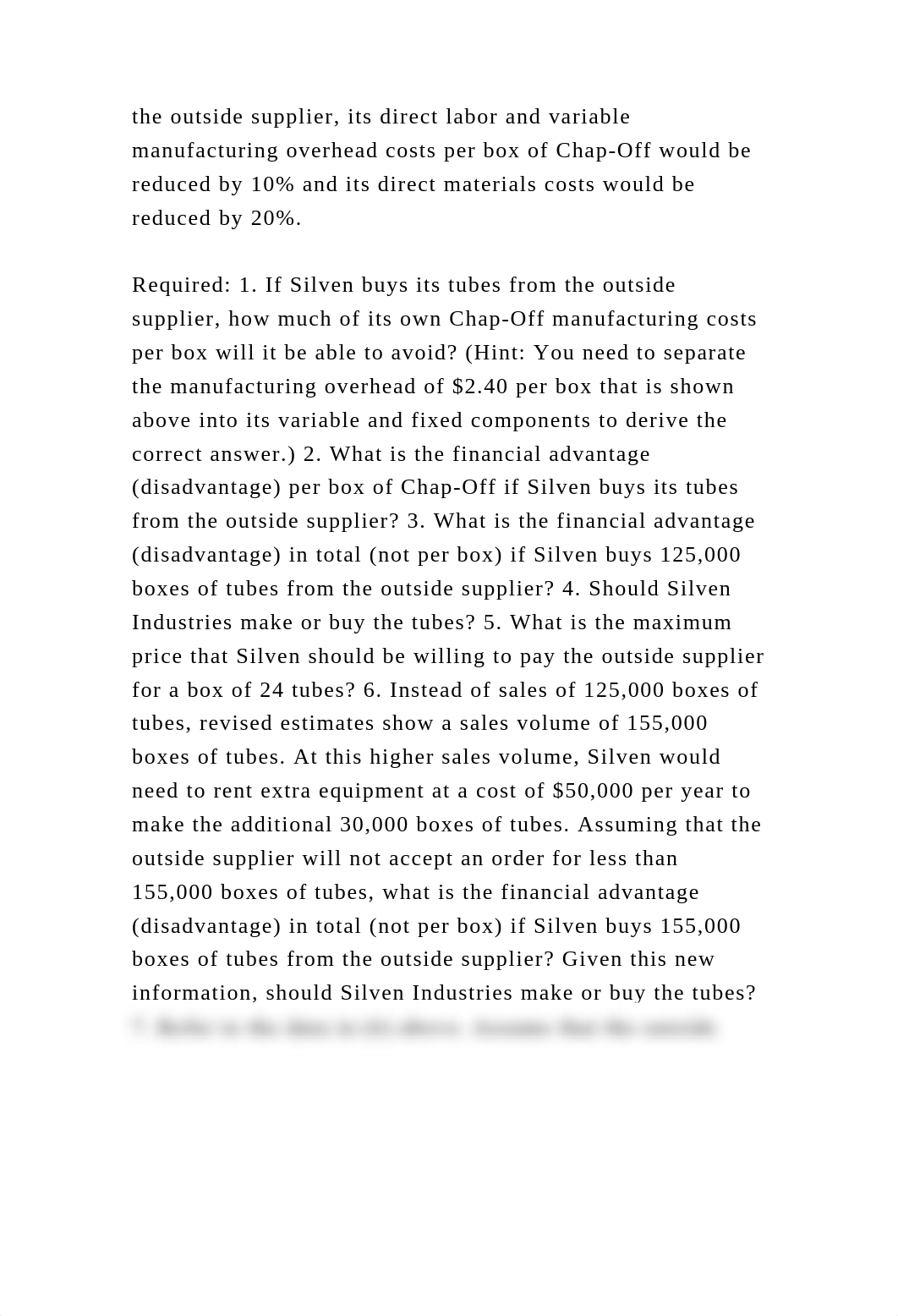 Problem 12-23 Make or Buy Decision [LO12-3] Silven Industries, which .docx_dlaw5b3sqyd_page3