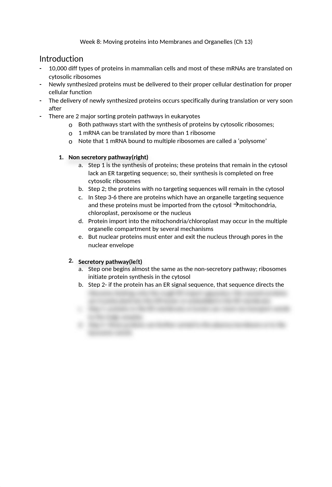 Week 8- Moving proteins into Membranes and Organelles (Ch 13).docx_dlb8q9iu33h_page1