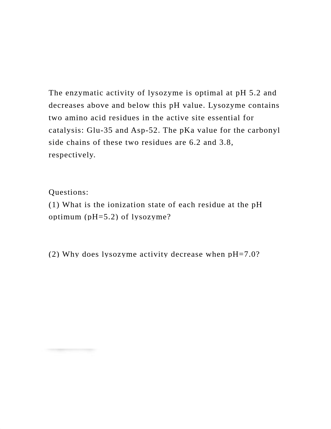 The enzymatic activity of lysozyme is optimal at pH 5.2 and de.docx_dlbgai2m0gj_page2