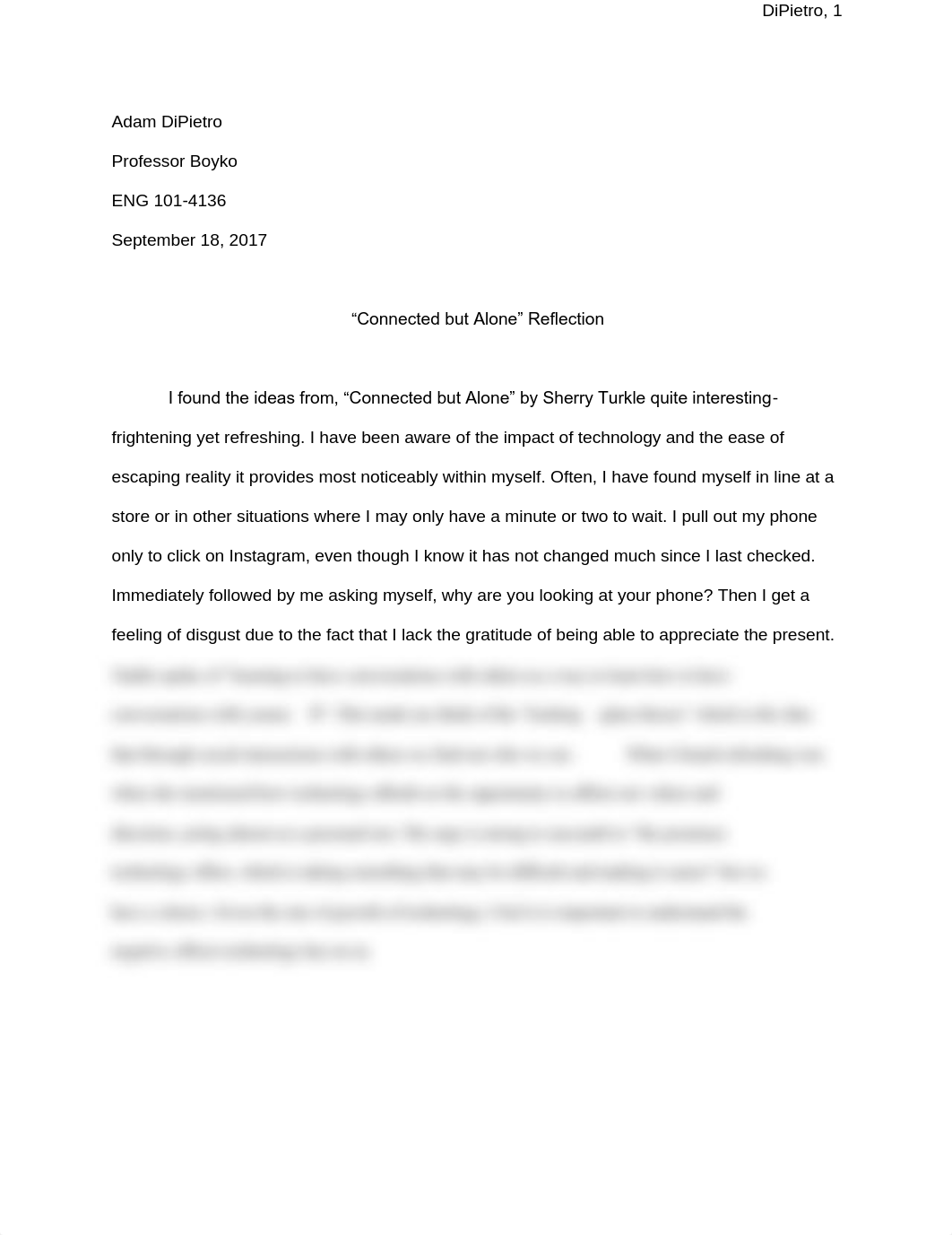 ENG 101 Connected but Alone Reflection.pdf_dlbjlz3bz9g_page1