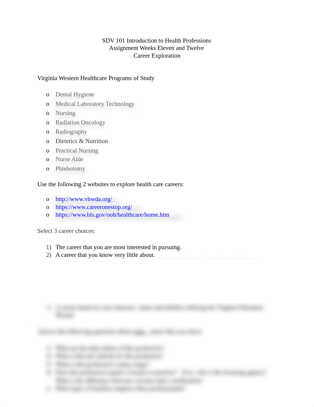 SDV 101 Career Exploration assignment Weeks 11 & 12.docx_dlbpym0gdv7_page1