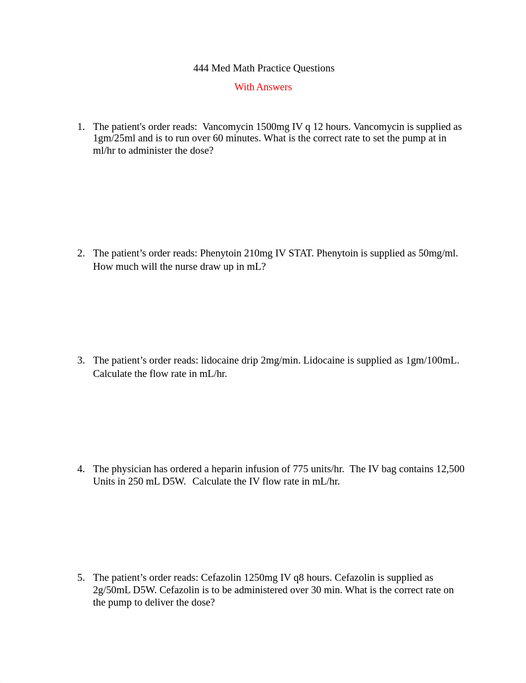 Med Math Practice Questions - answers.docx_dlcc3as7efz_page1