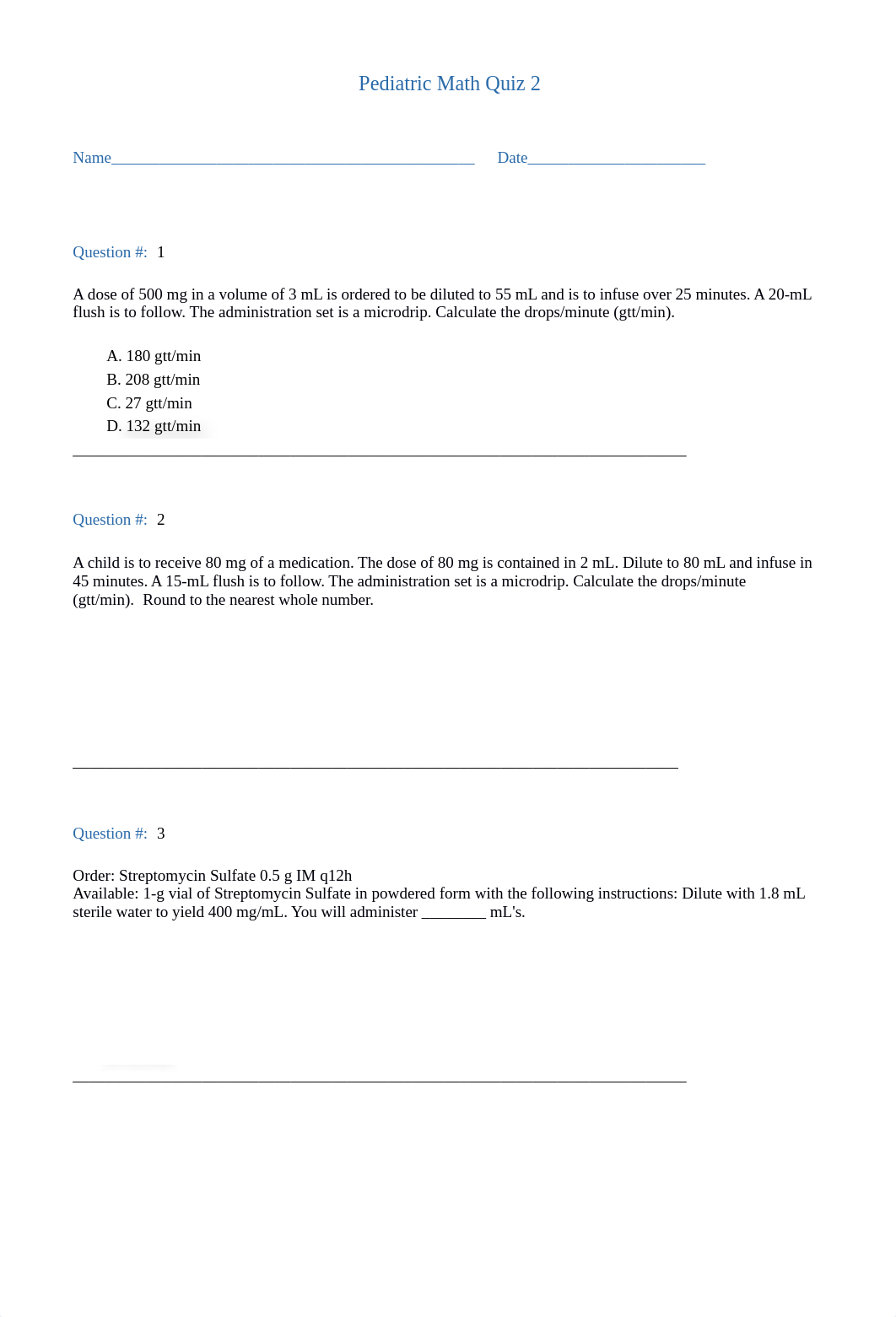 NUR223P Summer 2020 Peds Math Quiz 2 Student.docx_dld3ow3y4nl_page1