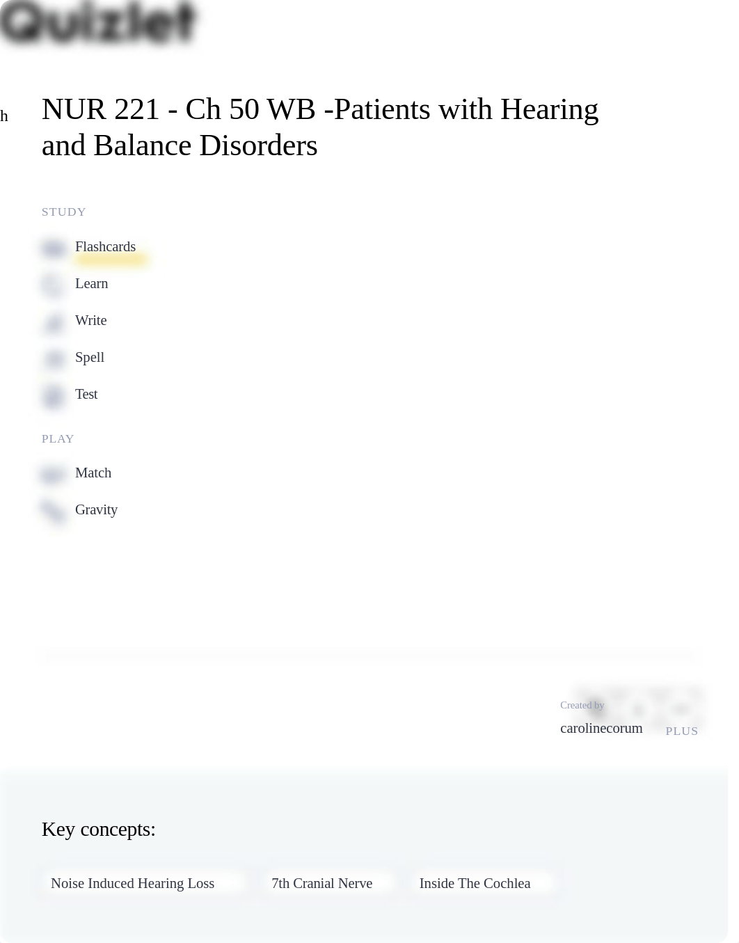 NUR 221 - Ch 50 WB -Patients with Hearing and Balance Disorders Flashcards | Quizlet.pdf_dld947ydxdh_page1