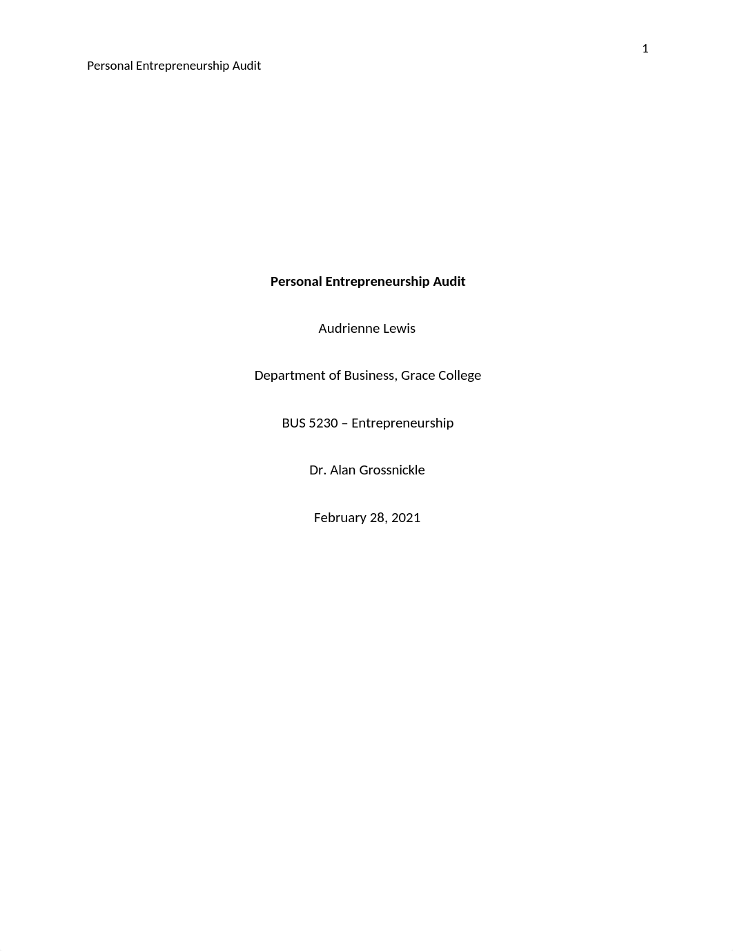 Lewis_ Personal Entrepreneurial Audit_Week 8.docx_dldfb6hcfl7_page1