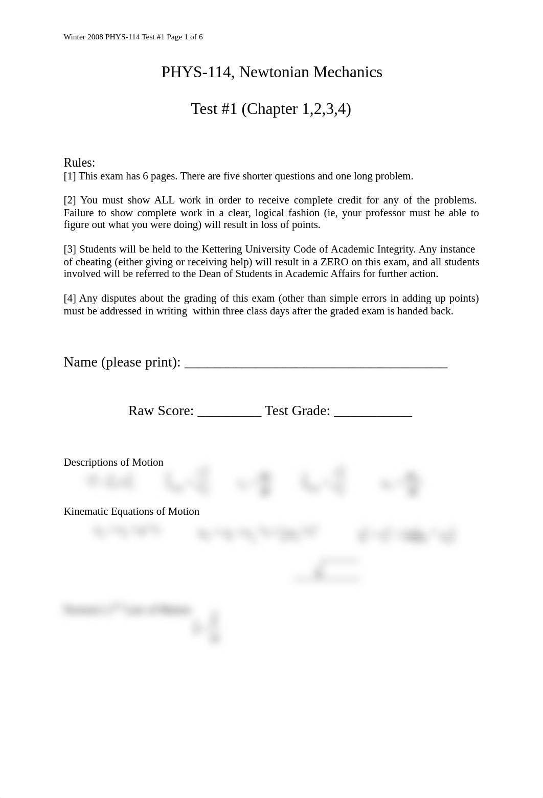 PHYS-114 [Russell] Test 1 (Winter 08)_dldj80th4wg_page1