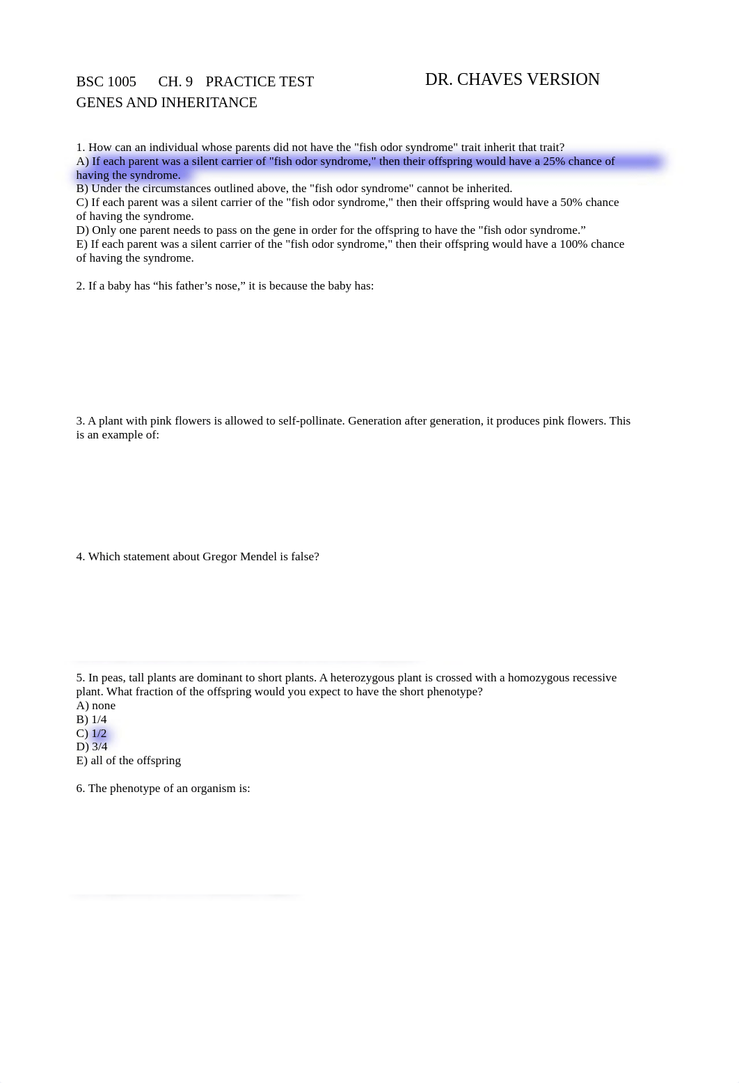 ANSWERS - 9.3 BSC 1005 CH.9 4e.PT.GENES AND INHERITANCE-1.pdf_dldmbts7iq7_page1