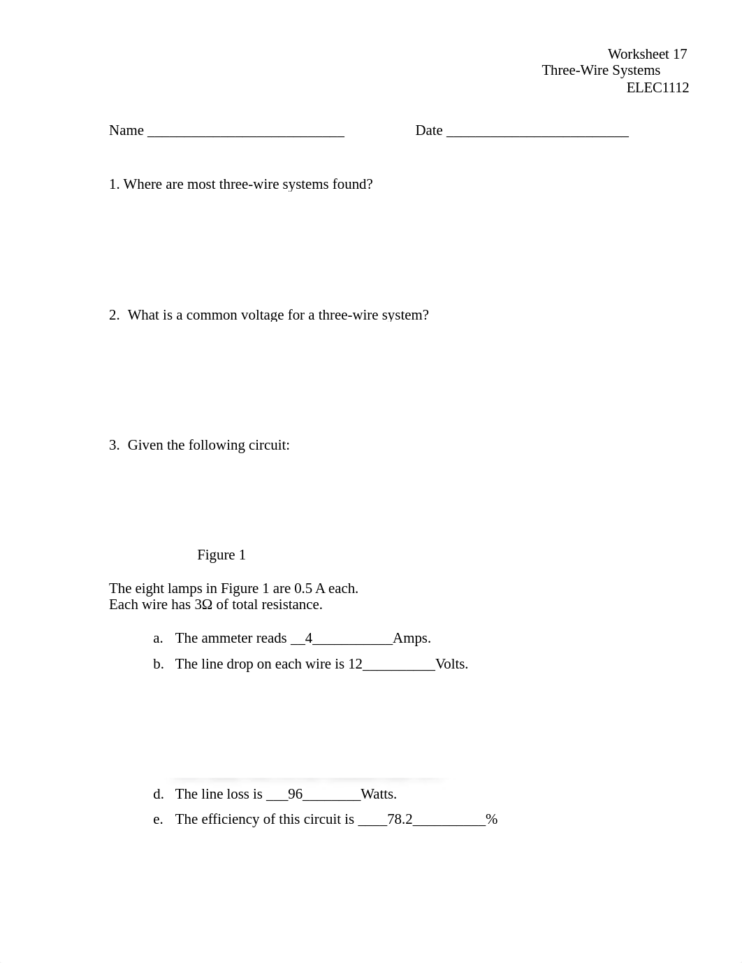 ELEC1112_Worksheet 17- Three-wire Systems.docx_dleadwdxht6_page1