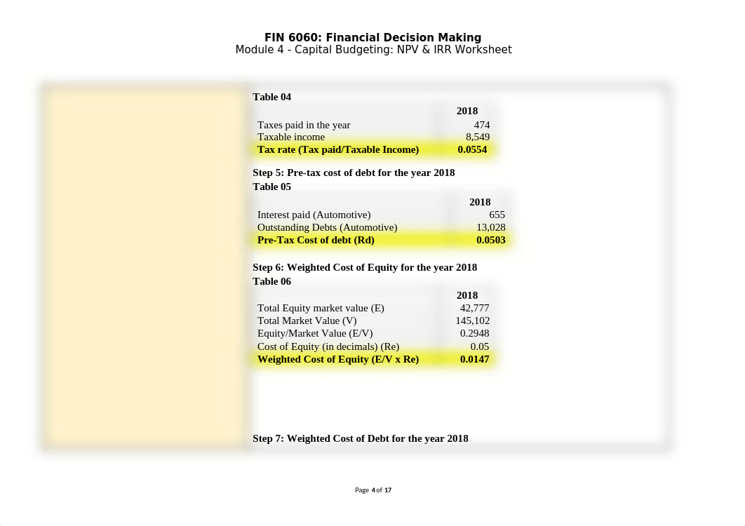 FIN 6060 Module 4 - Capital Budgeting NPV & IRR Worksheet.docx_dleboe7sxxn_page4