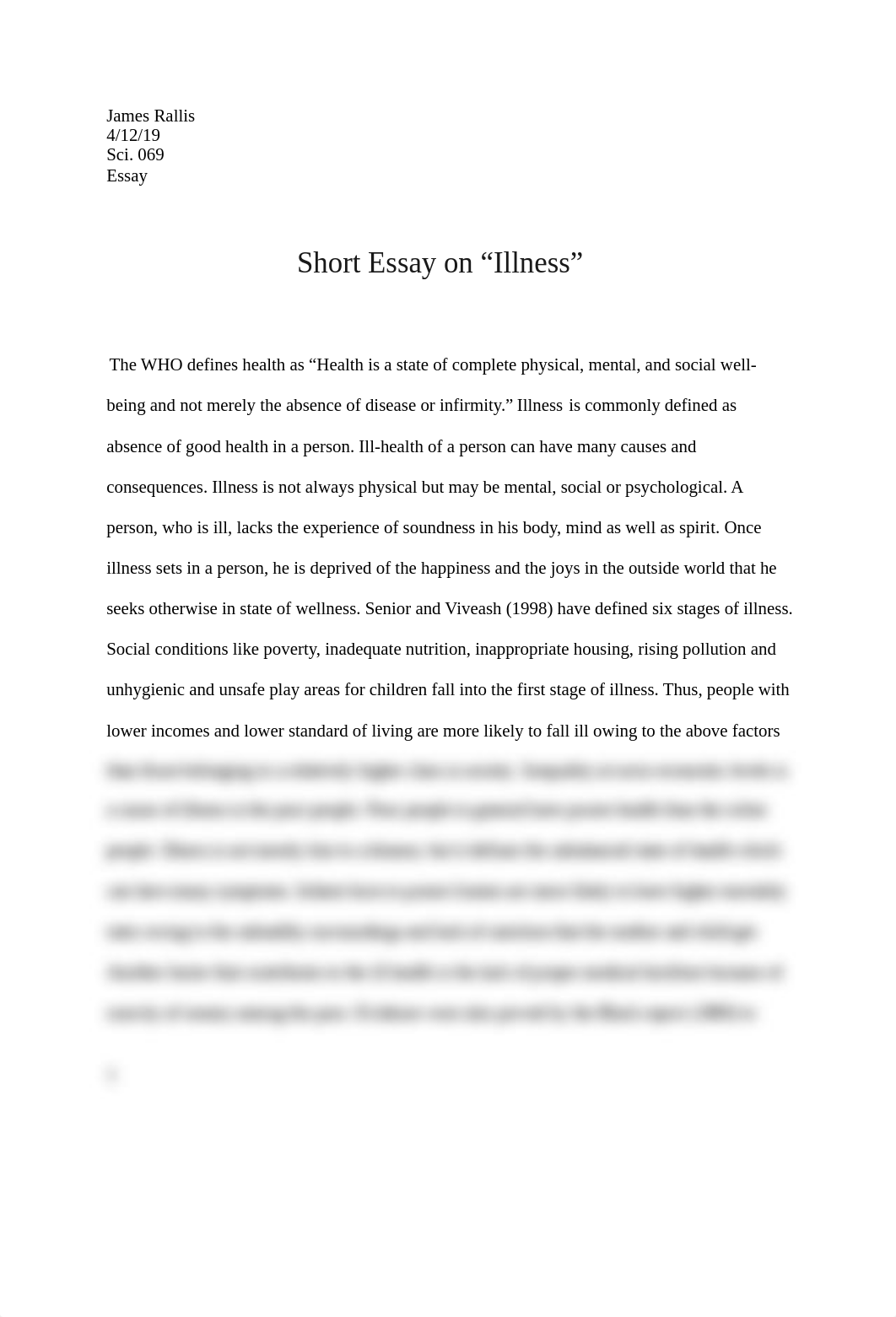 Short Essay on "Illness.docx_dleds0bl9ax_page1