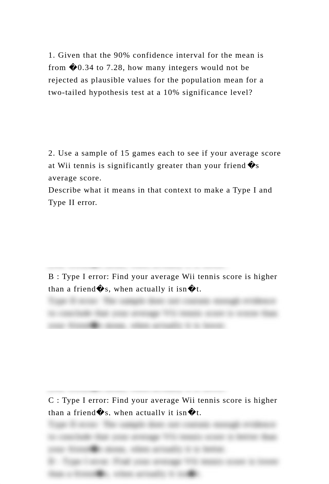 1. Given that the 90 confidence interval for the mean is from �0.34.docx_dlekpa5iu1a_page2