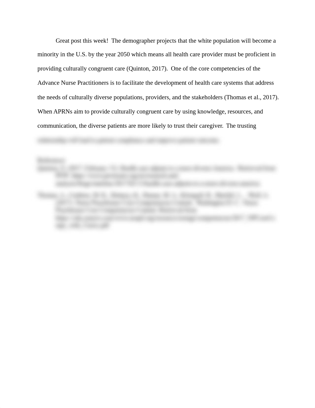 MN 502 Unit 4 Discussion response 2.docx_dlevdpmfsz3_page1