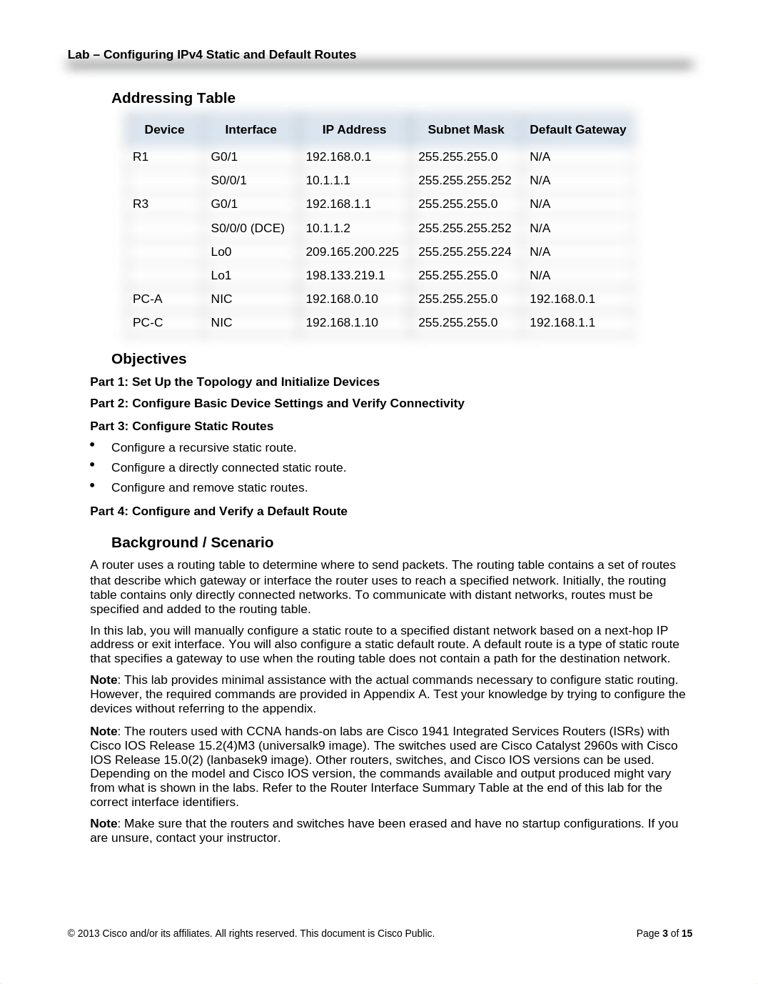 2.2.2.5 Lab - Configuring IPv4 Static and Default Routes completed.docx_dlfaqz9oiie_page3