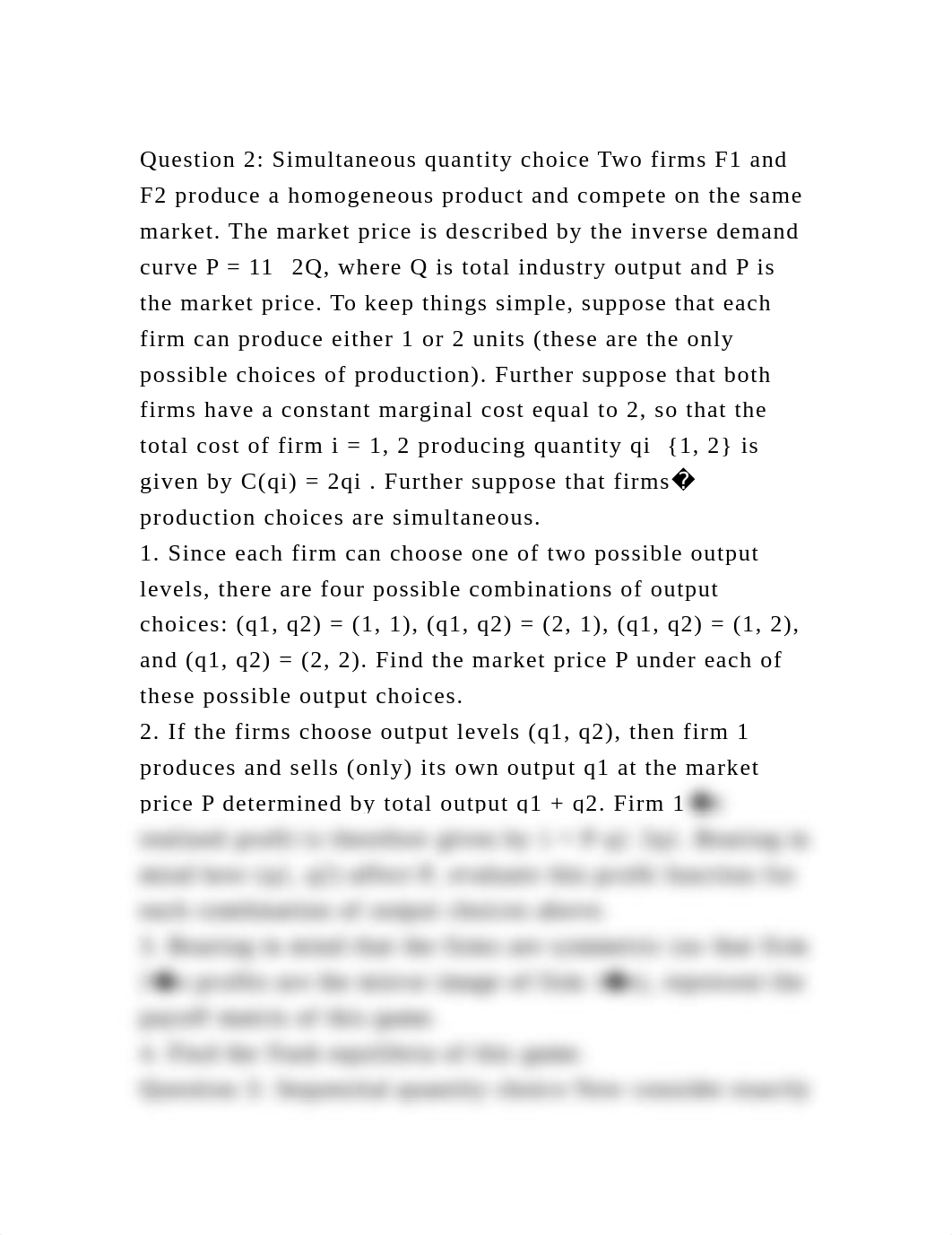 Question 2 Simultaneous quantity choice Two firms F1 and F2 produce.docx_dlfhxk0h943_page2