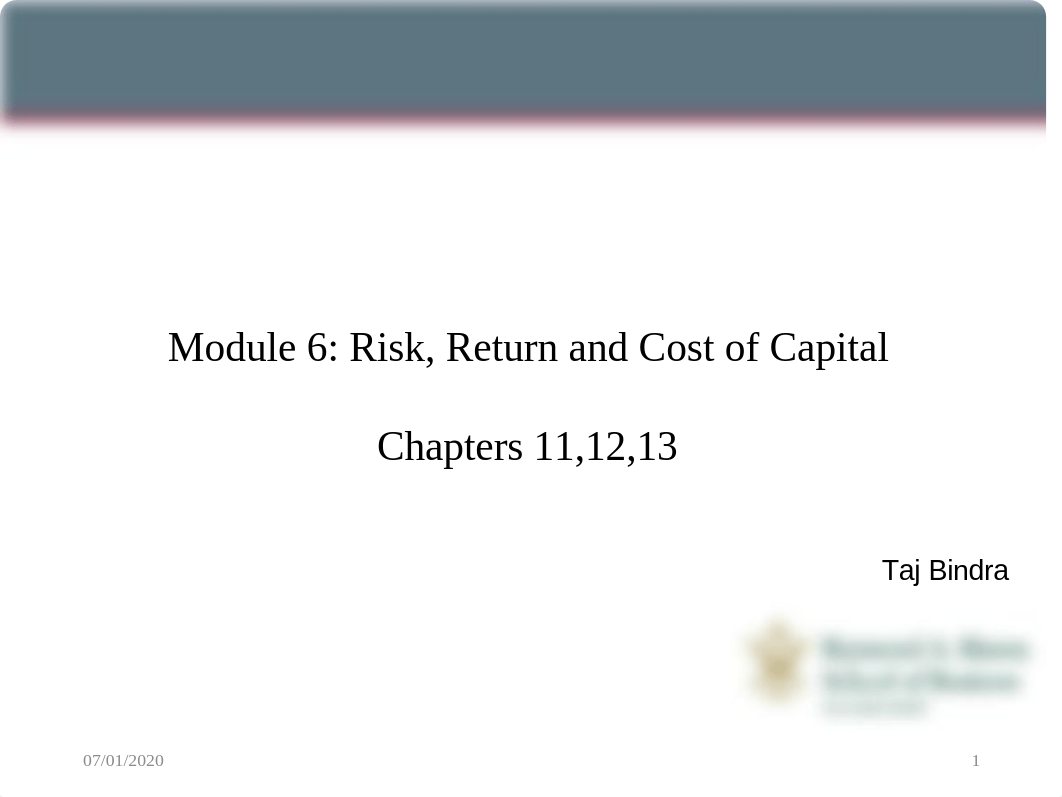 Finance Module 6-Risk, Return and cost of capital.pptx_dlflybm0wjl_page1