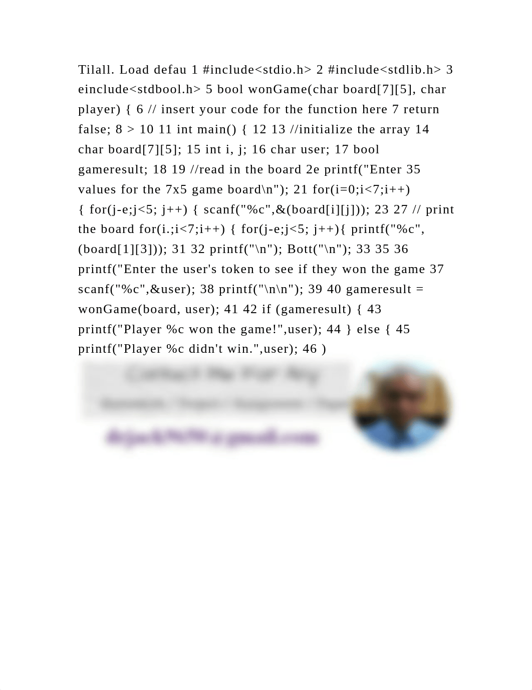 6.39 LAB 2D Array Gameboard For this lab, you only need to write a s.docx_dlfwnth9geh_page3