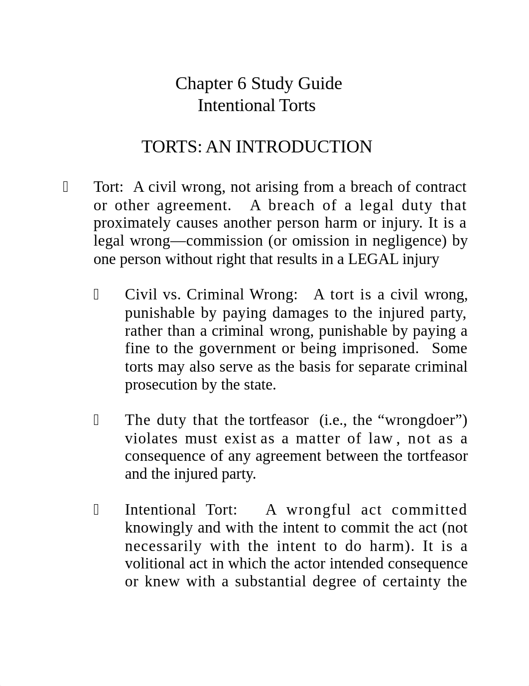 Law 230 S'22 Chapter 6 Int'l Torts Study Guide.doc_dlgd39qvabj_page1