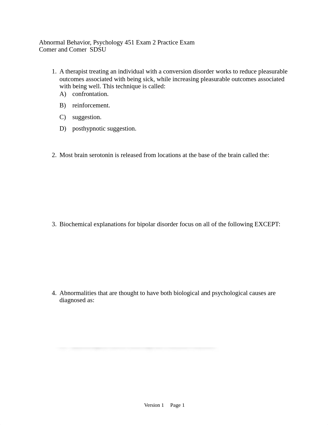 Abnormal Behavior Mood disorders, eating disorders and treatments Practice Exam 2.docx_dlgdttdj8dh_page1