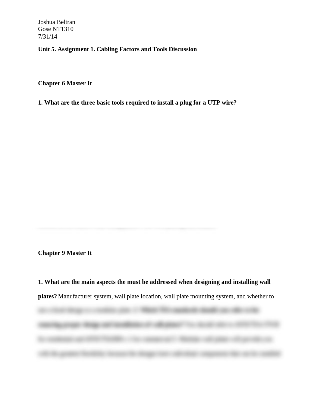 Unit 5 Assignment 1 Cabling Factors and Tools Discussion NT1310_dlgjw75w49c_page1