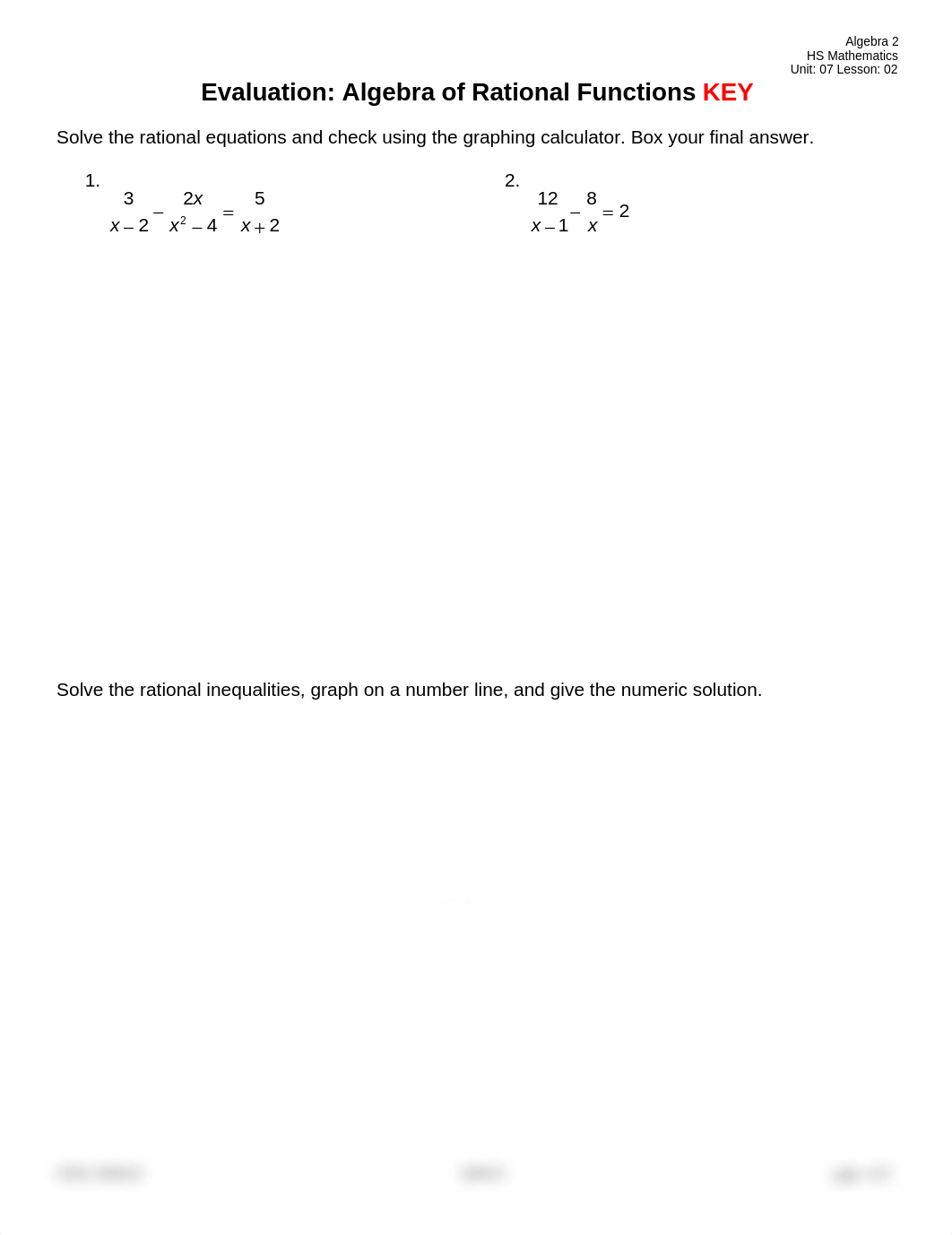 Evaluation Algebra of Rational Functions PI KEY_dlgref2miou_page1