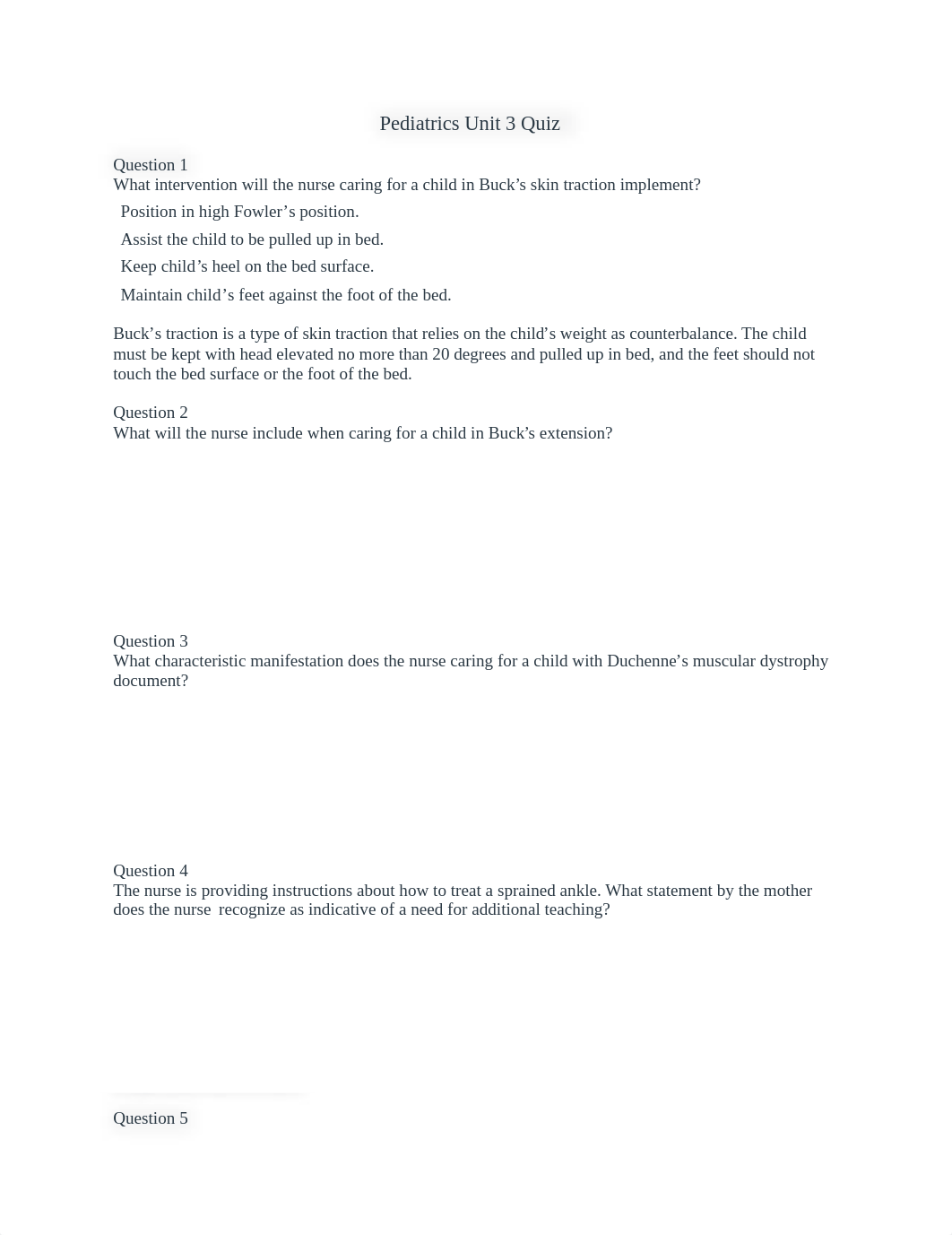 pediatrics unit 3 quiz .docx_dlh5wx93fpr_page1