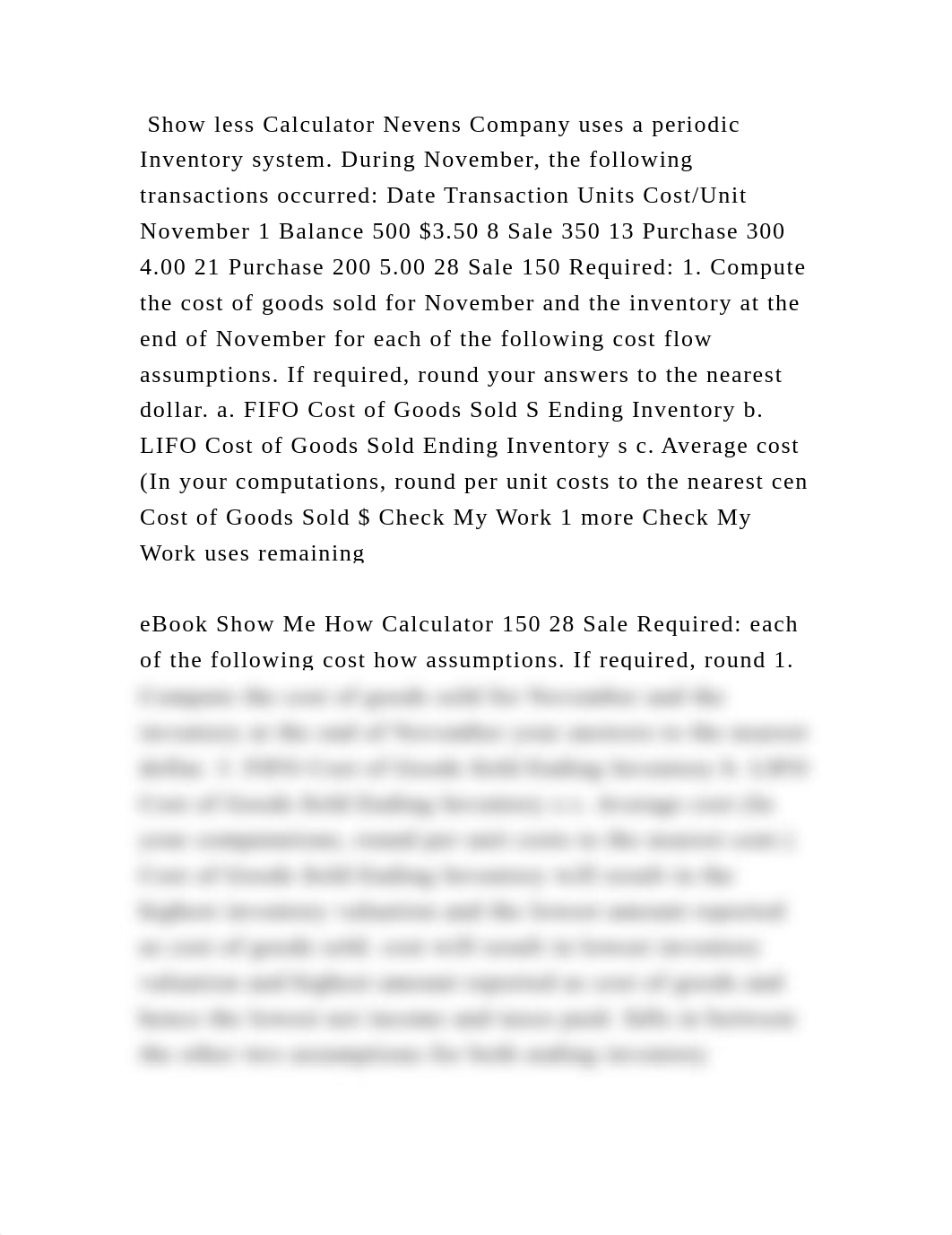 Show less Calculator Nevens Company uses a periodic Inventory system..docx_dlh6jyu2rxm_page2