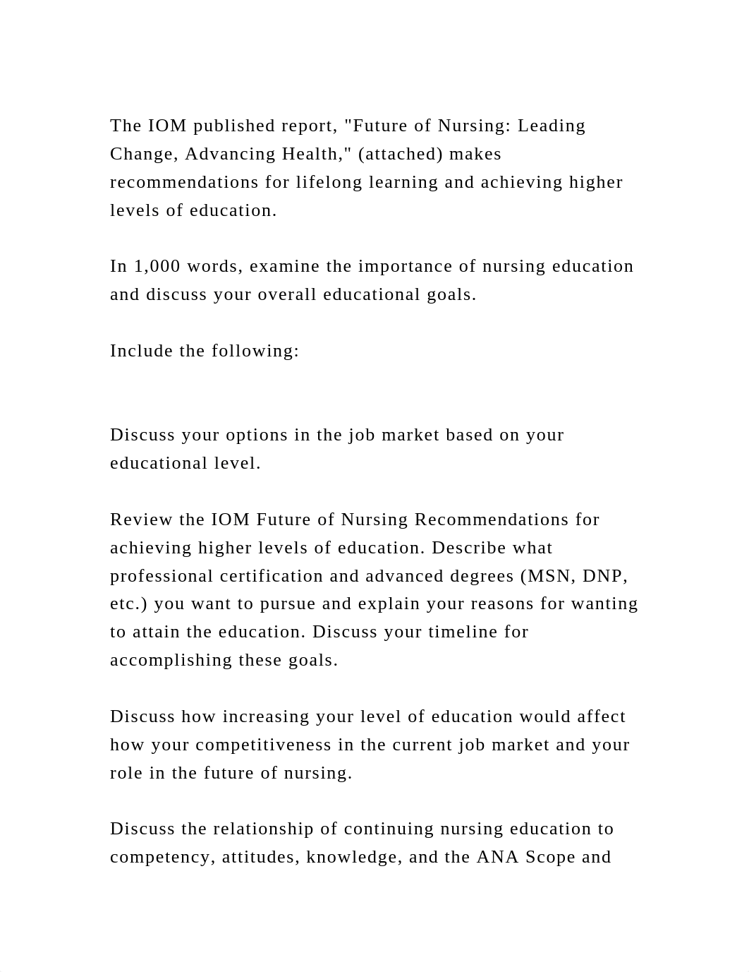 The IOM published report, Future of Nursing Leading Change, Advanc.docx_dlhdpftavh2_page2