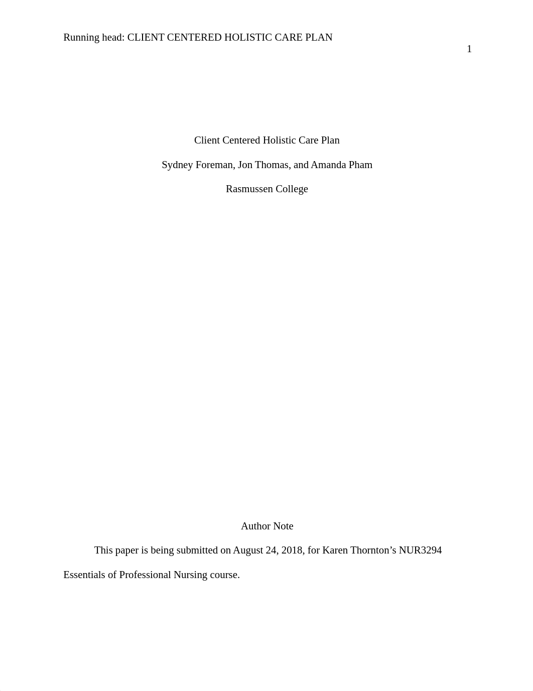 JThomas, SForeman, APham_Module 08 - Project Assignment - Client Centered Holistic Plan of Care_0819_dlho61lcwdk_page1