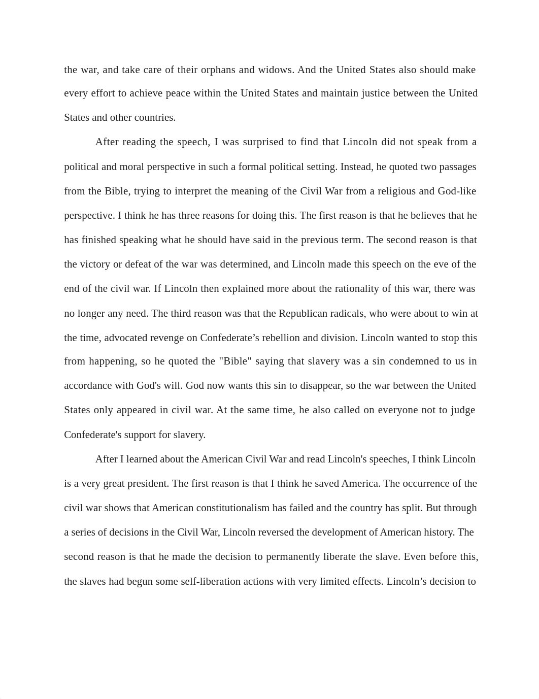 Essay Review Two - Abraham Lincoln's 2nd Inaugural.docx_dlhscrs7hxe_page2